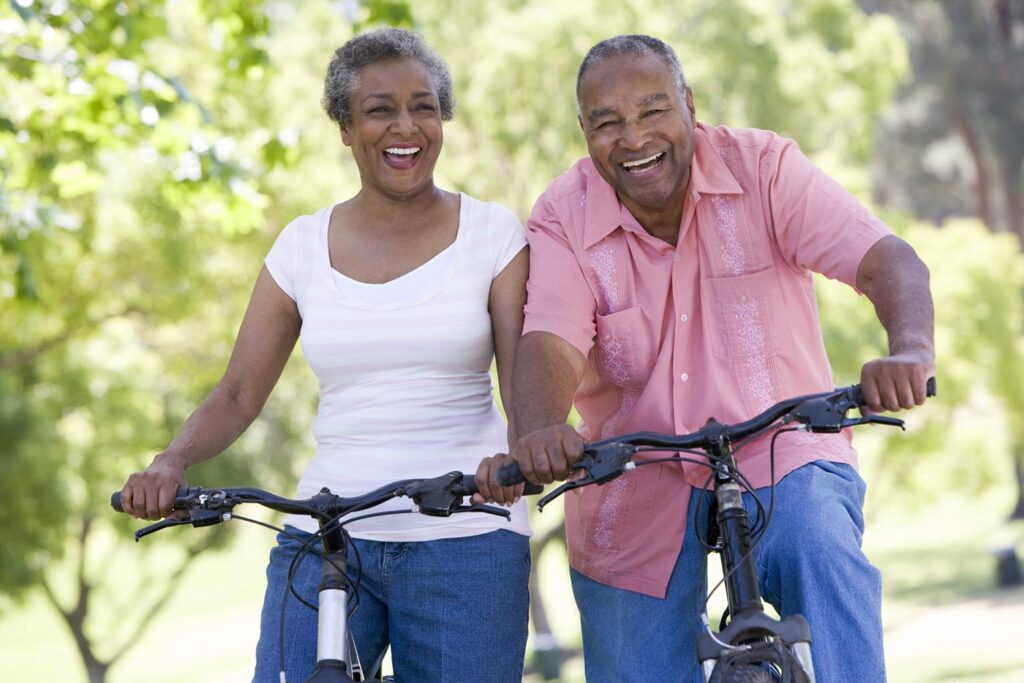 Angioplasty Procedure for PAD - Senior Couple On Bikes Scaled 1 1024x683