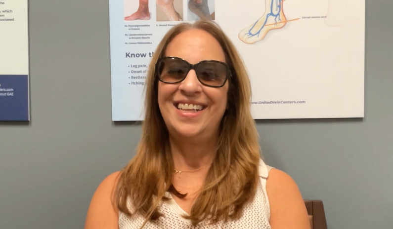 Nancy, a patient at United Vein & Vascular Centers of Boca Raton, after vein treatment