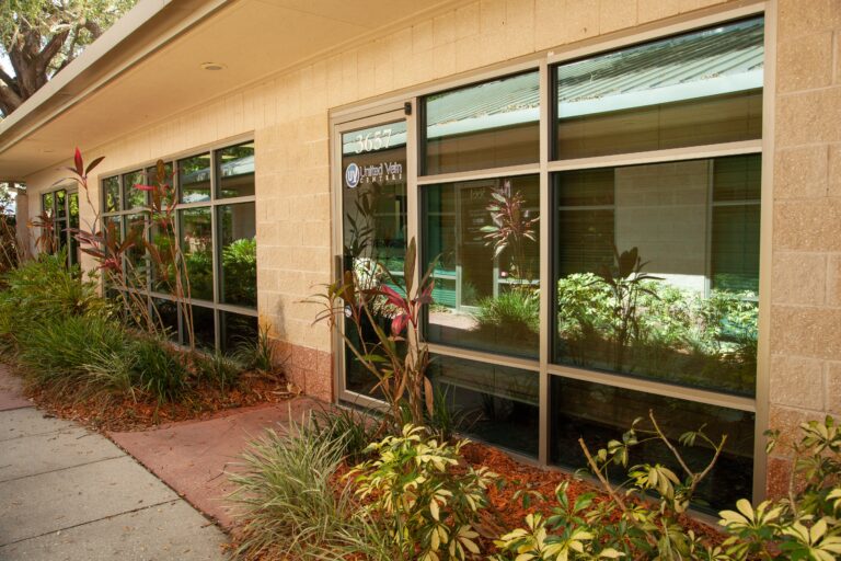 The front exterior door of the United Vein & Vascular Center in Tampa, FL