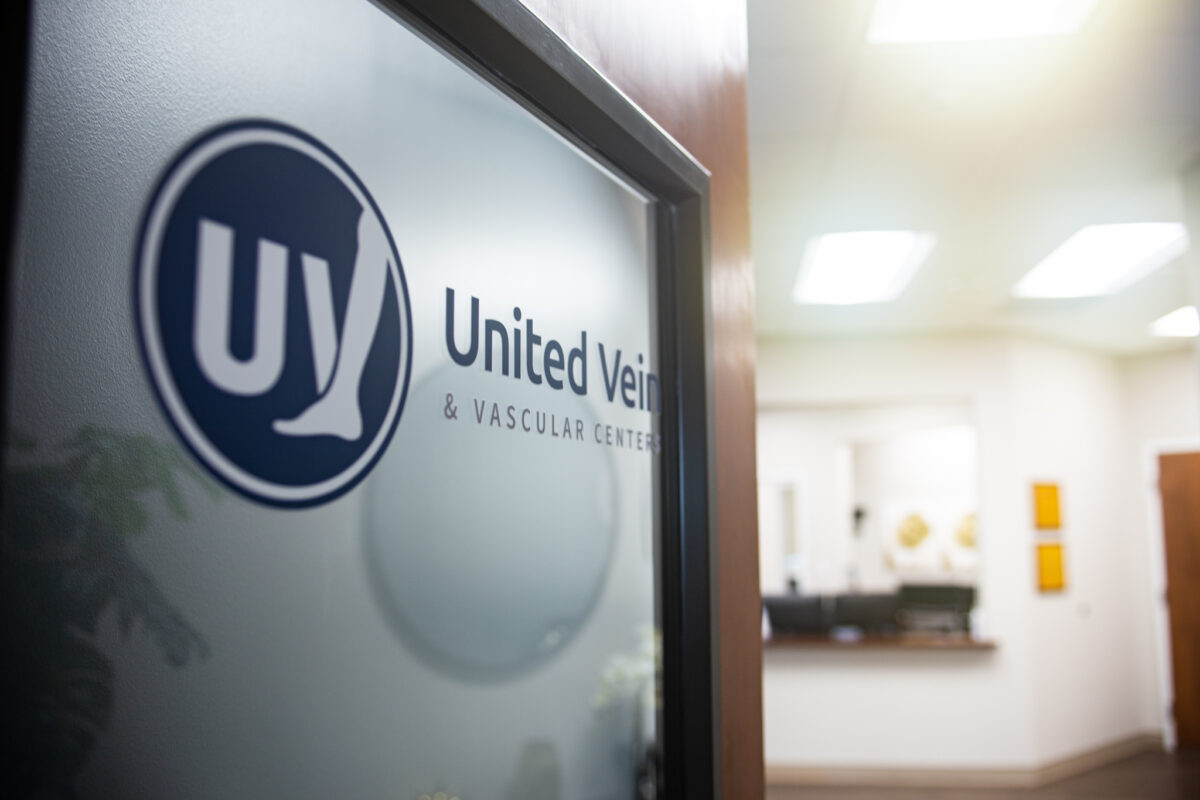 Entrance to the United Vein &amp; Vascular Centers clinic serving Palm Beach County.