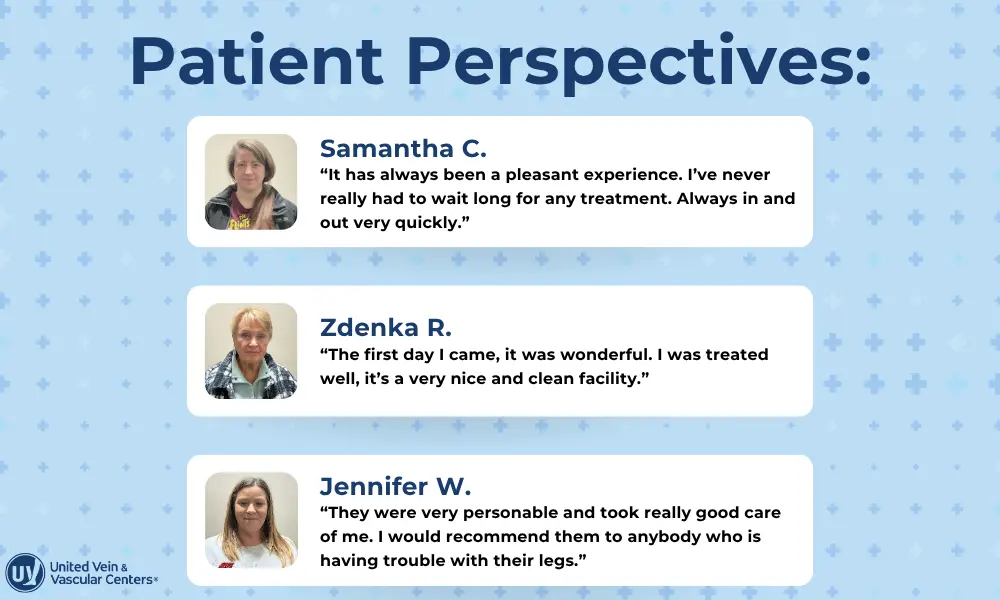 United Vein & Vascular Centers of Downers Grove patient quotes