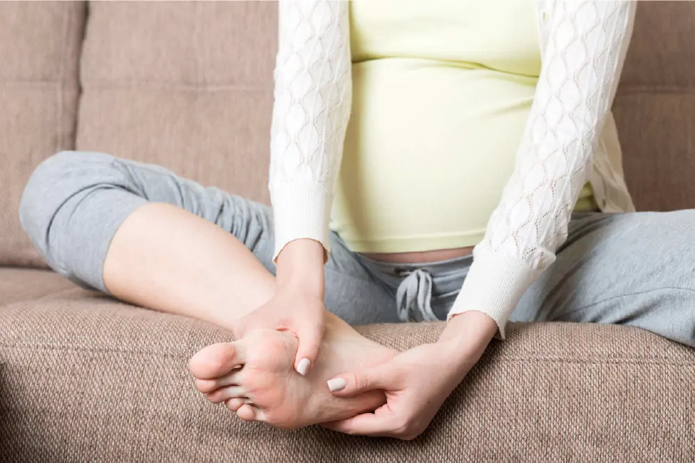 Increased blood flow during pregnancy can cause foot cramps