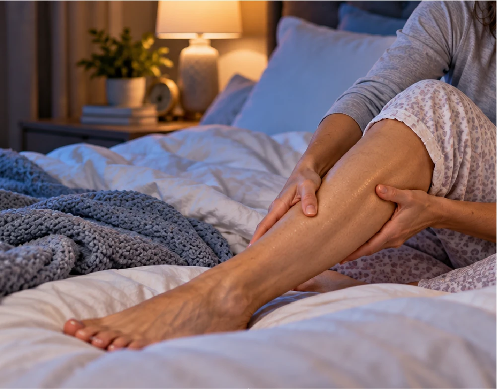 Leg pain at night can be caused by sciatica